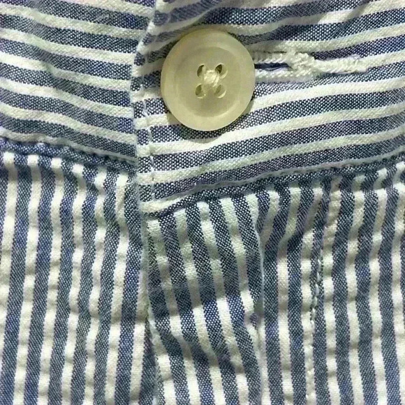 Polo Ralph Lauren Women’s Shorts Blue Stripe Anchor Print Flat Front size 14 - Picture 3 of 11